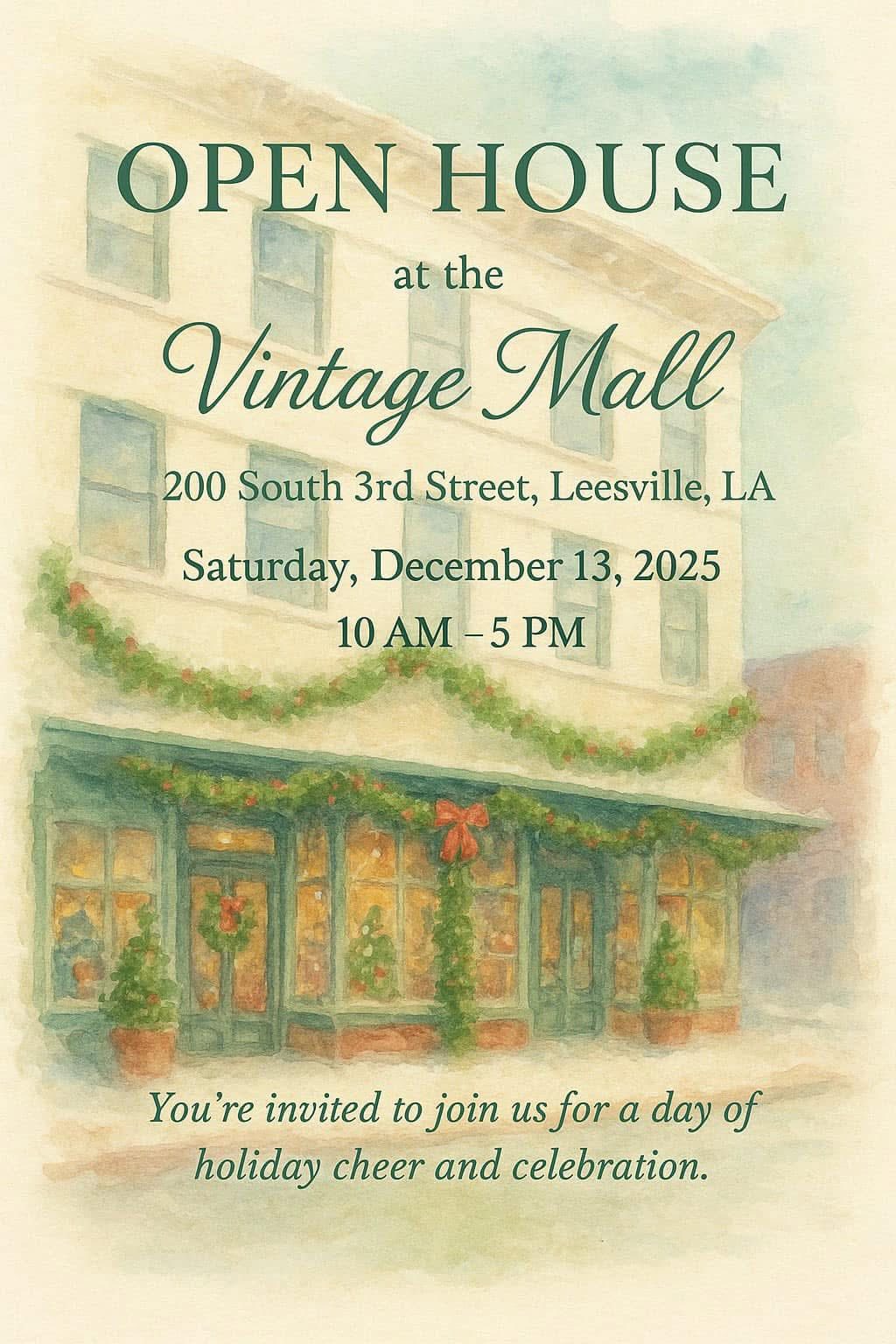 Open House at the Vintage Mall - Vernon Parish Louisiana