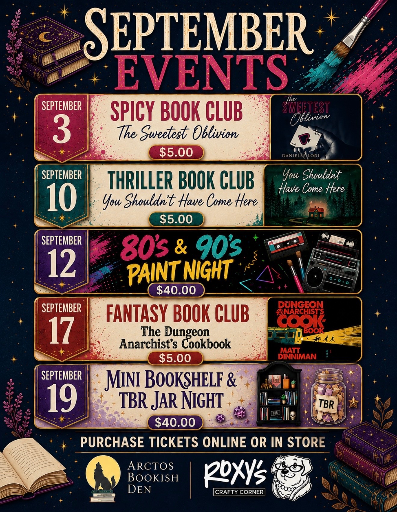 Mini Bookshelf & TBR Jar Night at Arctos Bookish Den & Roxy’s Crafty Corner! - Vernon Parish Louisiana
